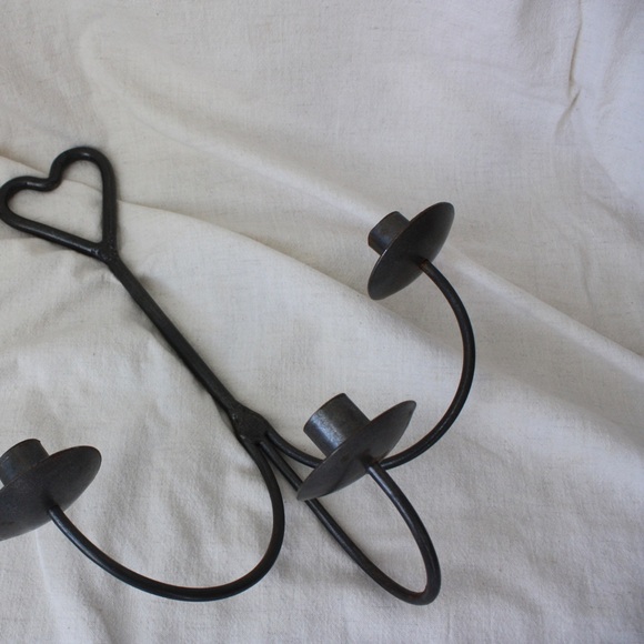 Wrought iron candle sconce - Picture 1 of 7